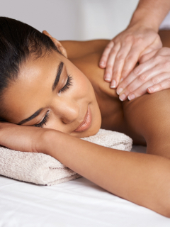 Woman receiving massage at Melt Spa